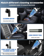 BRL Handheld Vacuum Cordless, Brushless Car Vacuum Cleaner with 12000PA Powerful Suction, 2 Suction Modes Mini Hand Vacuum, Dry & Wet, Portable Vacuum for Car Pet Hair, Home, Office, Keyboards