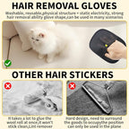 1 Pcs Pets Static Removal Gloves, Reusable Cat Dog Electrostatic Hair Remover Grooming Glove Tool