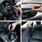 10pcs Detailing Brush Set, Multi-Purpose Car Detailing Brushes for Cleaning Car Interior, Exterior, Engine, Leather, Including 5 car Cleaning Brush, 3 Wire Brush, 2 Air Vent Brush,Black