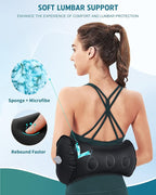 Inflatable Lumbar Pillow for Airplane Travel Lumbar Support Pillow for Car, Office Chair Back Support Office Chair Back Support for Reducing Lower Back Pain (Black)