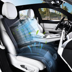 FLORICH Cooling Car Seat Cover, 12V/24V Car Seat Cooling Pad, Ventilated Seat Cushion with 2 Powerful Turbo Fans, 3-Speed Adjustable Cooling Car Seat Covers for Summer Driving Universal Fit for Car