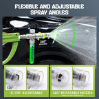 Foam Cannon Pro for Pressure Washer, Thick Snow Foam Sprayer with 5 Nozzle Tips, 1/4" Quick Connect for Thick Sudsy Wash (White)