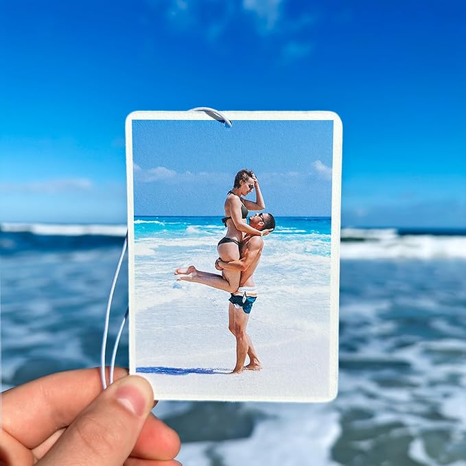 Custom Air Freshener For Car - Your Photo On Personalized Air Freshener Both Sides - Face Air Freshener - Custom Birthday Gift, Customized Air Freshener, Photo Gift, Picture Air Freshener