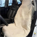Waterproof Car Seat Cover, Premium Terry Cloth Sweat Towel Front Seat Protector, Washable Non-Slip Automotive Bucket Seats Covers, Ideal for Post Gym Workout Running Swimming (Beige)