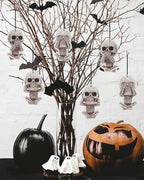 Car Air Freshener Hanging, 6Pcs Evil Skull Halloween Tree Decorations, Horror Movie Gifts, Halloween Air Freshener Car Decor, Scented Rearview Mirror Pendant, Halloween Gifts for Men Women