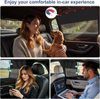 Rear Window Sun Shade, 2 PCS Magnetic Double Layer Car Side Window Sun Shades for Baby, Half Blackout & Half See-Through Back Window Covers for Sun & Privacy Protection,Car Window Accessories