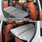 Portable Air Mattresses for Sleeping,Car Rear Seat Mattress Extension Plate,Folding Car Bed Mattress,Increase Travel Trunk Space & Car Bed Camping Space for Car/SUV/Model Y/3-Camping Essential ﻿