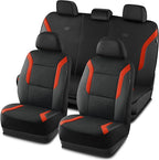 Skechers Memory Foam Car Seat Covers, Air Cool Mesh Thick Seat Covers, Car Seat Full Sets, Airbag Compatible, Automotive Comfort Protection for Most Cars,Vans,Trucks, SUVs,Orange
