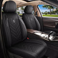 AOMSAZTO Car Seat Covers Fit for Jeep Cherokee 2014-2025 Full Set Premium Seat Covers Waterproof Leather Automotive Seat Cushion Protector Compatible with Airbag(5 Seats,Black)