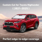 EcoNour Windshield Sunshade Compatible for Toyota Highlander 2020-2024 2025 2026, Sun Visor for Front Windshield & Window Sun Shade Cover, UV Heat Blocker & Protector, Car Accessories