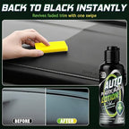 Plastic Restorer for Cars, 100ml Long-Lasting Black Trim Restorer, Waterproof, UV & Stain-Resistant, Ceramic Coating-Helps Repair Faded or Damaged Black Plastic Trim - Works in Seconds