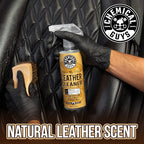 Chemical Guys Colorless and Odorless Leather Cleaner - Safe for Natural, Synthetic, Faux, and Pleather, Car Interior Cleaner, Safe for Furniture, Boots, Apparel, & More - 16 oz
