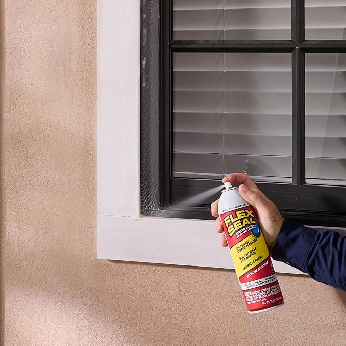 Flex Seal, 14 oz, Black, Stop Leaks Instantly, Waterproof Rubber Spray On Sealant Coating, Perfect for Gutters, Wood, RV, Campers, Roof Repair, Skylights, Windows, and More