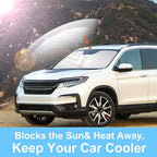 Windshield Sun Shade Custom Fit for 2016-2024 2025 2026 Honda Pilot Accessories Foldable Sunshade Sun Blocker Protect Car from Sun Rays & Heat Damage Keep Car Cooler
