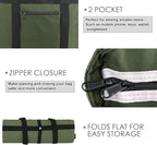 BeeGreen Cooler Bag Soft Insulated Tote for Beach Travel Grocery Shopping Lunch Portable Large Ice Coolers with Handle Hard Freezer Bags with Zippered Top Foldable Leakproof Delivery Totes Moss