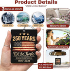 9Pcs USA 250th Anniversary Car Air Freshener, 1776-2026 Semiquincentennial Commemorative Hanging Ornament, Patriotic Double-Sided Scented Tablet, 2026 Independence Day Souvenir Gifts (Style 1)
