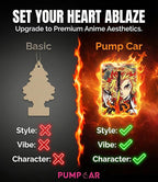 PumpCar 2 pieces double-sided Kamado Tanjiro Kyojuro Rengoku Japanese hanging Cherry-Scented car air Freshener Anime Cool for rearview mirror Car Interior Accessories Household Gifts (Kimetsu)