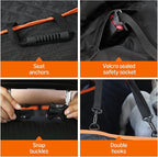 Amazon Basics Dog Car Seat Cover for Back Seat, Scratch-Resistant Nonslip Hammock with Side Flaps and Seatbelt Openings for Cars, SUVs, and Trucks, Black