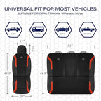 Skechers Memory Foam Car Seat Covers, Air Cool Mesh Thick Seat Covers, Car Seat Full Sets, Airbag Compatible, Automotive Comfort Protection for Most Cars,Vans,Trucks, SUVs,Orange