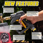 Chemical Guys Snubby Pressure Washer Gun with Foam Cannon Attachment - Short Handle for Gas and Electric Pressure Washers, Foam Sprayer Ideal for Car Washing, Detailing, and Home Cleaning Projects