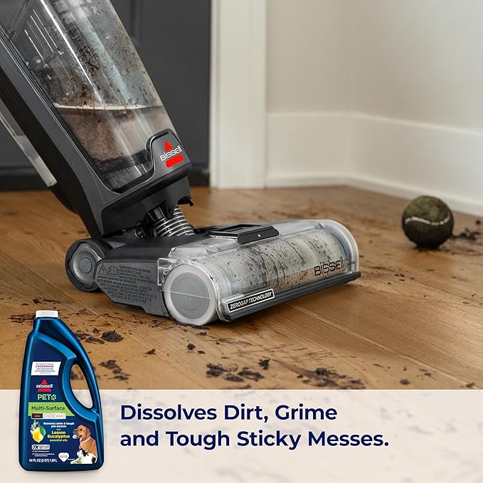 Bissell Multi-Surface Pet with Citrus, 34441, 64oz, Safe on Sealed hard Floors and Area Rugs, Removes tough pet messes and elimantes odors, Lemon Eucalyptus Essential Oils
