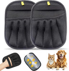 Pet Hair Removal Glove, Pet Hair Remover Gloves for Cats & Dogs Hair Remover, Magic Brush Pet Hair Removal Tool for Furniture, Couch, Car Seats, Clothing(2Pcs)