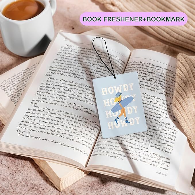 Cute Blue Coastal Cowgirl Car Air Freshener, Preppy Blue Coastal Summer Beach Air Freshener Hanging 3 Pcs for Cars Closet Drawer or Books, Western Beach Car Accessories Mirror Decor for Women