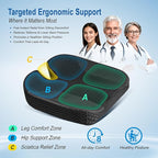 Car Seat Cushion: Ergonomic Memory Foam Cushion for Driving and Long Drives, for Sciatica and Back Pain, Seat Pillow for Car, Truck, Office Chair, Home, Wheelchair- Black