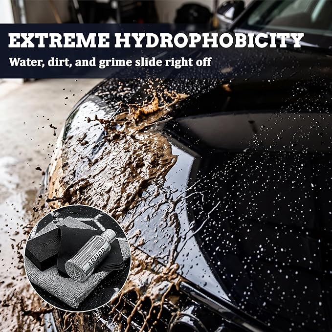 Advanced Graphene Ceramic Coating 50ml AT-GX Self-Cleaning Nano Protectant Long-Lasting High Gloss Waterproof Professional DIY Car Paint Care Kit for Cars