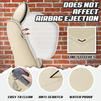 Car Seat Covers for Mitsubishi Outlander 2003-2026, Premium Nappa Leather Car Seat Cover, Stylish Sport Seat Covers， Automobile Seat Cover Sets.(Luxury 5 Seats/Beige)