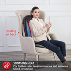 COMFIER Shiatsu Back Massager with Heat, Chair Massage Pad for Back Pain Relief,Massage Seat Cushion for Home or Office Chair Use,Gift for Men,Women