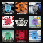 Wonder Wafers 40 Pack Car Air Fresheners- 8 Scent Bundle Variety Pack: Nu Car, Clean Car, New Leather, Wild Cherry, Black Royale, Pina Colada, Fresh 'n Clean, Baby Powder, 5 Individually Wrapped each