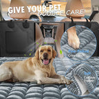 Backseat Dog Bed Non-Slip, Dog Bed for Car Back Seat Soft and Comfortable, Back Seat Pet Bed Mat for Travel, Pet Car Blanket for Backseat Extender and Seat Covers 51”X 23.5”Light Grey