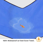 Waterproof Seat Cover Towel, 2PCS Premium Sweat Carseat Protector, Perfect for Universal Anti-Slip Car Truck SUV Seat, Great for Surfing Yoga Gym Workout, Royal Blue