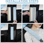 JUSTTOP 2-Pack Universal Car Shoulder Strap Pads Cover for A More Comfortable Driving, Shoulder Strap Covers Harness Pad for Car Interior Accessories(Pale Blue)