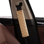 4 Pack Universal Car Seat Belt Pads, Adult Seat Belt Shoulder Strap Covers Harness Pad for Car/Bag,Soft Comfort Helps Protect You Neck Shoulder from The Seat Belt Rubbing (4pack-Beige)