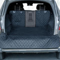 PETICON SUV Cargo Liner for Dogs with Mesh Window, Waterproof Pet Cargo Cover Dog Seat Mat for SUVs Sedans Vans with Bumper Flap Protector, Non-Slip, Large Size Universal Fit