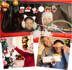 Tallew 24 Pcs Christmas Air Fresheners Bulk Snowflake Candy Cane Snowman Deer Christmas Scented Ornaments Xmas Scented Hanging Ornament for Car Rearview Mirror Accessories