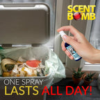 Scent Bomb Air Freshener Spray, Long-Lasting Odor Eliminator - Effective Deodorizer for Home & Car, Fresh Room Spray for Kitchen, Bathroom & Smell Neutralizer - 1 oz Pack of 4, Baby Powder Scent