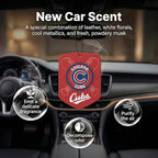 2 Pack MLB Cubs Car Air Freshener - Licensed Hanging Scented Air Freshener, Red Shield with Chicago Cub, Sports Fan Auto Fragrance for Car, Truck & Home