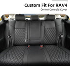 Lolcar Rav4 Seat Covers for Toyota RAV4 2019 2020 2021 2022 2023 2024 2025 LE,XLE,XLE Premium,Limited,Car Seat Cover for Trucks SUV,Waterproof Seat Cushion Full Set,Neoprene (Black Gray Grid)