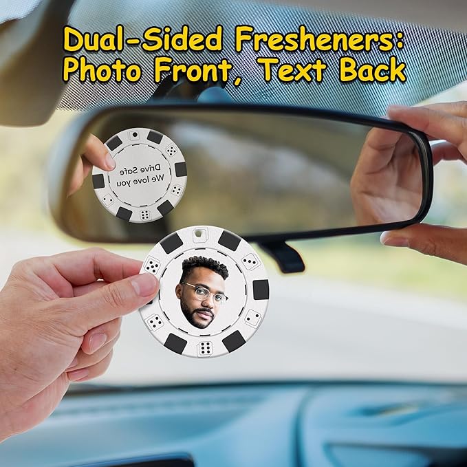 Custom Air Fresheners with Picture, Personalized Air Freshener for Car, Custom Car Freshener, Dangle It Air Freshener for Car, Air Freshener Custom with Picture
