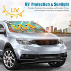 Funny Skull Beach Car Windshield Sun Shade Foldable Sunshade Front Window Cover Sun Visor Protector Accessories (59x27.5 inches)