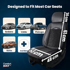 Beaded Car Seat Cover – Wooden Bead Massage Support with Breathable Cooling Mesh – Universal Fit for Sedan, SUV & Truck (2 Pack, Royal Black)