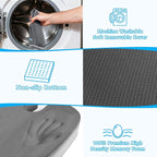 Seat Cushion, Lumbar Support Pillow with Adjustable Strap-Chair Cushions for Sciatica Pain Relief-with Washable Cover Memory Foam for Car, Travel and Wheelchair Gray/Large