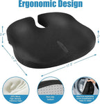 Car Seat Cushion for Pregnant Drivers and Passengers, NHTSA Recommended Prevent The Abdomen from Stress with Strap Adjuster, Memory Foam Seat Cushion for Tailbone Pain Relief, Sciatica & Back Support