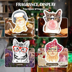 Funny Cat Car Air Freshener 4 Pcs, Cat Lover Mom Lady Gifts Hanging Air Freshener for Cars Closet Drawer Books, Cute Pet Kitten Car Accessories for Women Girls