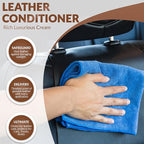 Timeless Leather Conditioner - Genuine Leather Scent, UV Protection - Conditions, Restores, and Protects for Cars, Trucks, Boats - Rich Luxurious Cream