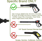 PWACCS Pressure Washer Gun Adapter Kit – Power Washer Gun Fittings with 1/4" Quick Connect Socket – 5 Spray Nozzles Include – Compatible with Ryobi, Powerclean, Portland and Husky