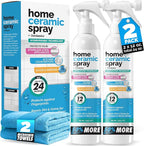 2 Pack [12 Oz] Home Ceramic Coating Spray Kit - Shine, Seal & Protect Kitchen & Bath Surfaces - High Shine - Repels Stains & Grime Effortlessly - Use on Stainless Steel, Sinks, Countertops, Glass